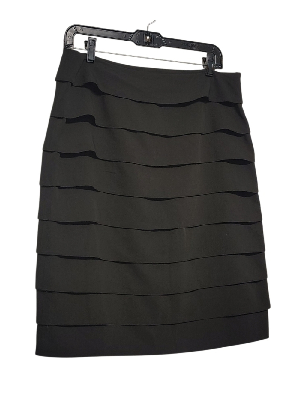 Larry Levine Black Tiered Ruffle Pencil Skirt - Size 10 - Picture 5 of 9